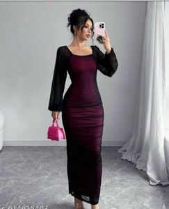 Chic Ruched Mesh Sheath Dress