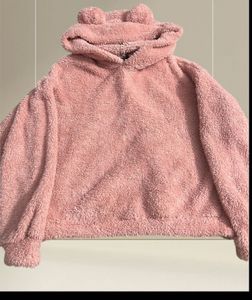 Pink Fuzzy Bear Hoodie