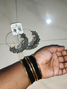Boho Hoop Earrings &amp; Bangle Set[ Buy 1 product]