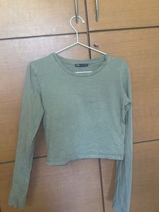 Zara Long Sleeve Crop Top