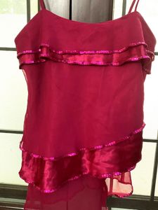 Sparkly Layered Fuchsia Dress