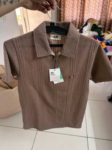 Men's Textured Polo T-Shirt