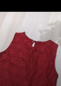 Burgundy Lace Top &amp; Shorts Set