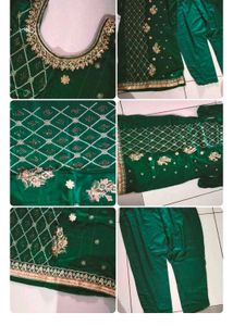 Cotton paint plazo stiched suit