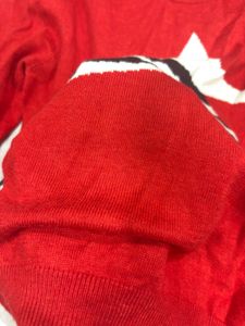 Red Star Print Sweater