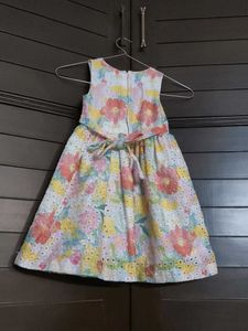 Girl Floral Eyelet Summer Dress