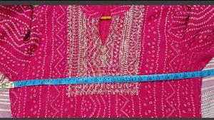 Bandhani Print Pink Kurta