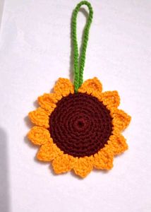 Sunflower Crochet Bag Charm🧶🌻