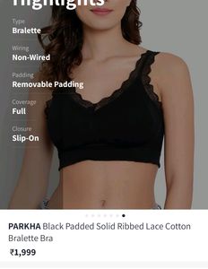 Black Bralette Bra
