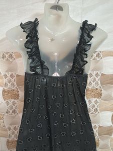 Black Ruffle Mini Dress