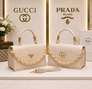 Handbag with Gold Accents