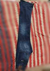Flared Blue Denim Jeans