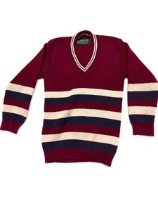 Men's Striped V-Neck Sweater