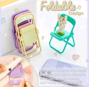 Cute Folding Chair Phone Stand (Blue)