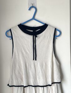 Zara Chic Tiered White Dress
