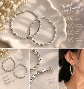 Stylish Twisted Hoop Earrings