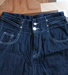 High-Waisted Dark Wash Jeans