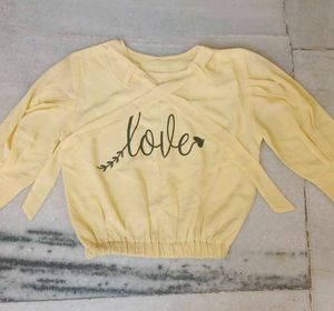 Cute Yellow "Love" Top |  FREE SHIPPING