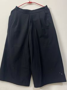 Black Wide Leg Cropped Pants