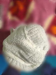 White Knitted Beanie