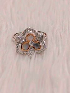 Beautiful Floral Ring with Stones 925 silver