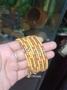 Boho Beaded Coil Bracelet