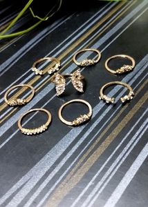 URBANIC Gold-Toned Rhinestone Ring