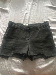 jet black denim shorts