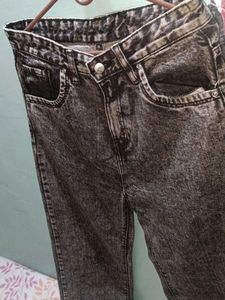 Acid Wash Wide Leg Jeans