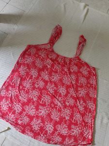 Coral Print Off-Shoulder Mini Dress