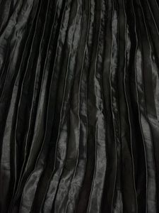 Elegant Black Pleated Midi Skirt