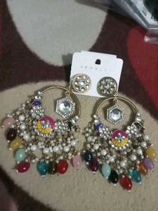 Boho Multicolor Hoop Earrings