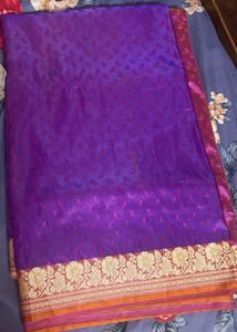 Vibrant Purple Paisley Saree