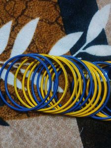 Blue and Gold Bangles Set