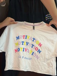 Motivation Black Joggers And Boxy tshirt