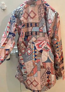 Abstract Print Button-Down Shirt