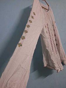 White Embroidered Bohemian Tunic Top