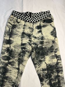 Unique Tie-Dye Jeans with Waistband