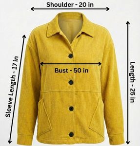 Sunny Yellow Corduroy Shirt Jacket