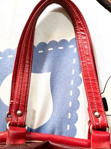 Chic Red Leather handbag👜