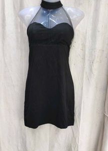 I. Chic Black Halter Neck Dress