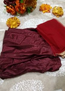 DEEP WINE THREE PIECE HEAVY GOWN