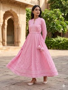 Pink Round Kurti
