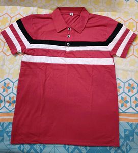 Striped Red Polo Shirt
