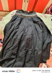 Bohemian Tiered Black Maxi Skirt