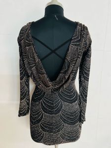 Sparkly Long Sleeve Mini Dress