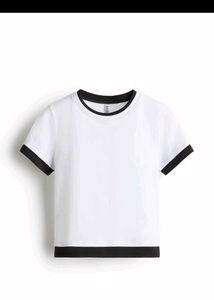 White Ringer Tee with Black Trim