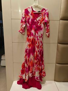 tie dye ankle length kurti legging set