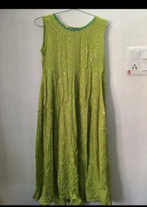 Elegant Lime Green Anarkali Gown