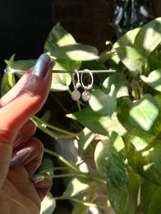 925 Silver Moonstone Drop hoops✨